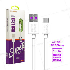 Sun Global White SGC86 5.0A 1.2m Type C Super Fast USB Cable
